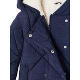 Donsjack - Met Capuchon - Marineblauw - Sherpa Voering - Gerecycled Polyester