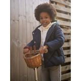 Donsjack - Met Capuchon - Marineblauw - Sherpa Voering - Gerecycled Polyester