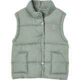 Meegroeijack van fleece voor meisjes met afneembare capuchon en mouwen korstmos