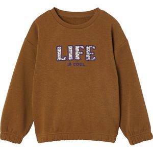Vertbaudet - Meisjessweater - Life is Cool - Oversized Pasvorm - Lange Mouwen