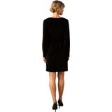 Envie de Fraise - Fluwelen Wikkeljurk - Zwangerschapsjurk - V-hals - Lange Mouwen