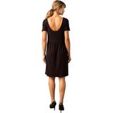 2-in-1 Zwangerschapsjurk - Zwart - Zacht Breisel - Top met Lovertjes