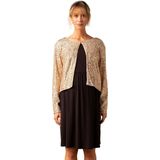 2-in-1 Zwangerschapsjurk - Zwart - Zacht Breisel - Top met Lovertjes