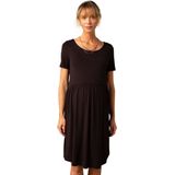 2-in-1 Zwangerschapsjurk - Zwart - Zacht Breisel - Top met Lovertjes