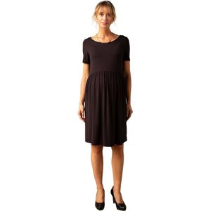 2-in-1 Zwangerschapsjurk - Zwart - Zacht Breisel - Top met Lovertjes