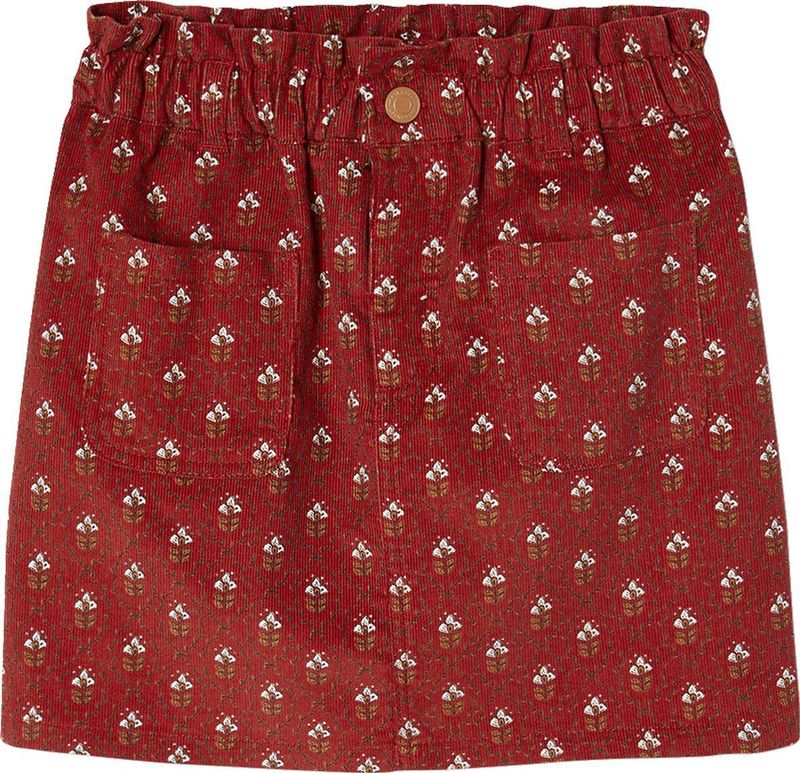 Rok - Bloemetjesprint - Ribfluweel - 100% Katoen