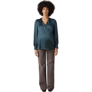 ENVIE DE FRAISE - Wikkelblouse - Zwart - 100% Viscose - Satijnen Effect