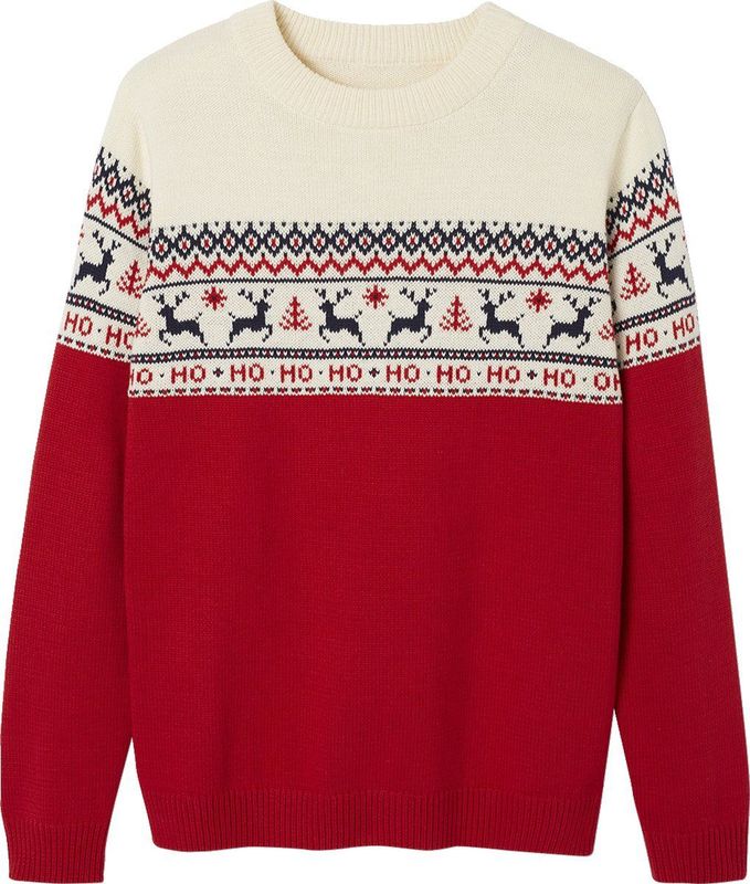Vertbaudet - Jacquardtrui - Kerstthema - Volwassenen - Capsulecollectie Familie