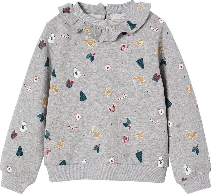 Kerstsweater - Meisjes - Ronde Halslijn - Katoen/Viscose - Lange Mouwen