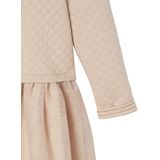 Jurk - 2 in 1 - Fleece en Voile - Roze - Met Sterrenbadge