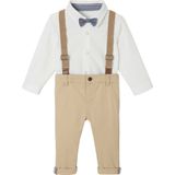 4-Delige Set - Babyjongens - Blauw - Katoen - Verstelbare Bretels