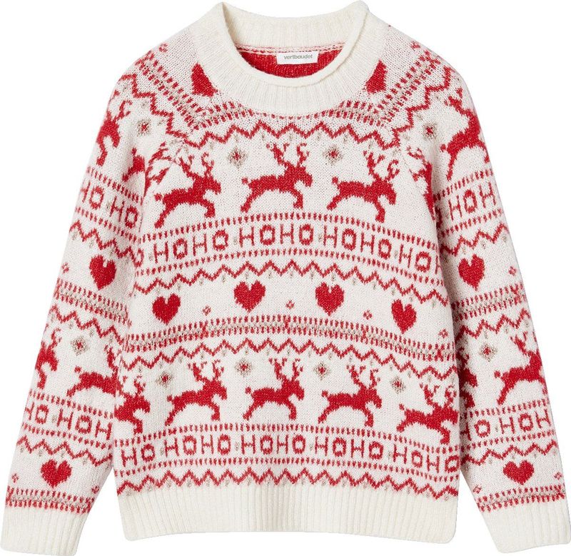 Jacquard Meisjestrui - Rolkraag - Glanzende Details - Zacht Breisel