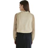 Tops - Blouse - Transparant - Tule en Lurex® - Lange Mouwen