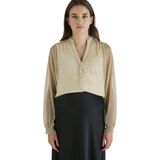 Tops - Blouse - Transparant - Tule en Lurex® - Lange Mouwen