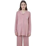 Pyjama's - Effen - 2-delige Pyjamaset - Rozenhout - Voor Tijdens de Zwangerschap
