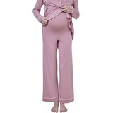 Pyjama's - Effen - 2-delige Pyjamaset - Rozenhout - Voor Tijdens de Zwangerschap