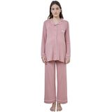 Pyjama's - Effen - 2-delige Pyjamaset - Rozenhout - Voor Tijdens de Zwangerschap