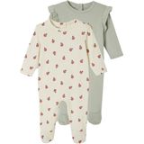 Set van 2 Slaappakjes - Saliegroen - 100% Biologisch Katoen - Lange Mouwen