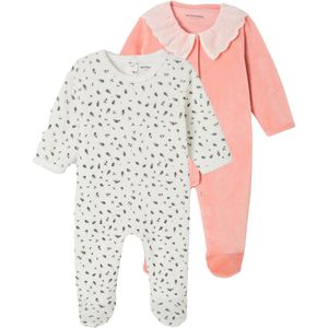 Set van 2 Boxpakjes - Meerkleurig - Fluweel - Lange Mouwen - 75% Katoen