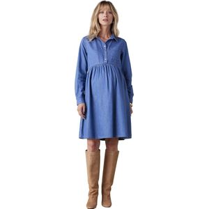 Blousejurk - Denim - 100% Gerecycled Katoen - Hemdkraag Lange Mouwen