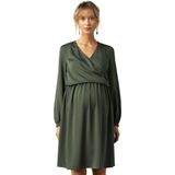 Envie de Fraise - Gekruiste Zwangerschapsjurk - Groen - 70% Viscose, 30% Lyocell