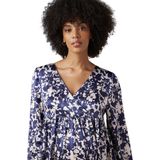 Jerseyjurk - Camouflage Bloempatroon - Lange Pofmouwen - 100% Viscose