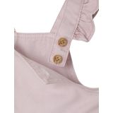 Korte Tuinbroek - Lila - 70% Katoen, 30% Lyocell - Geknoopte Bretels, Drukknopen tot 18 Maanden