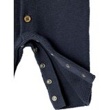 Gemêleerde Gebreide Babyset - Antraciet - Babypakje met Lange Mouwen en Sjaal