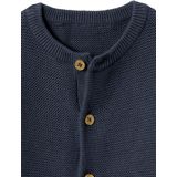 Gemêleerde Gebreide Babyset - Antraciet - Babypakje met Lange Mouwen en Sjaal