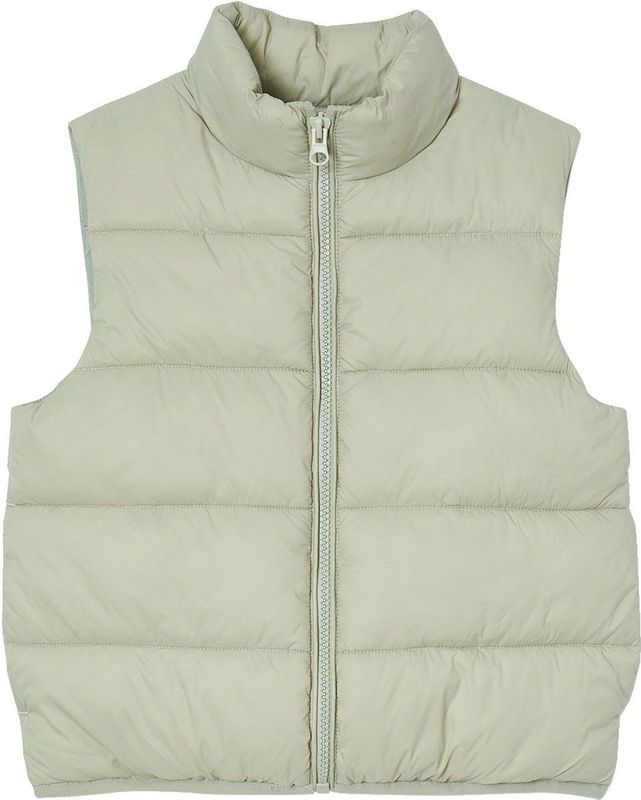 Licht - Mouwloze Donsjas - Saliegroen - 100% Polyamide - Warmte-index 1 Vlok