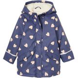 Meisjesregenjas - Bloemenmotief - Waterafstotend - Sherpa Voering