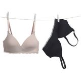 Vertbaudet - Set van 2 - Voedingsbeha's - Bamboe Viscose - Naadloos, Beugelloos, Ademend