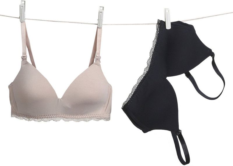 Vertbaudet - Set van 2 - Voedingsbeha's - Bamboe Viscose - Naadloos, Beugelloos, Ademend