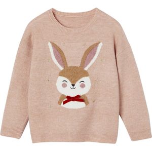 Kersttrui - Ronde Hals - Jacquard Rendierpatroon - Zacht Breisel - Inclusief 2 Scrunchies