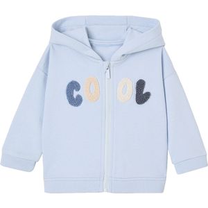 Babysweater - Hemelsblauw - Rits - Capuchon