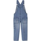 Tuinbroek - Denim - Gebleekt Effect - Verstelbare Schouderbandjes