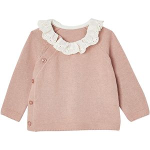 Babytrui - Kraag met Engels Borduurwerk - 100% Katoen - Lange Mouwen