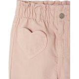Paperbag - Meisjesbroek - Roze - 100% Katoen - Hartjeszakken