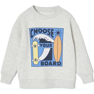 Jongenssweater - Skateprint - Blauw - 77% Katoen, 23% Gerecycled Polyester