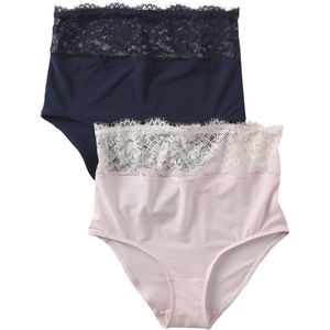 Envie de Fraise - Set van 2 - Zwangerschapsbroeken - Marineblauw - Hoge Taille