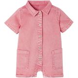 Twill - Babyromper - Snoepjesroze - 100% Katoen - Korte Mouwen