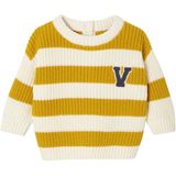 Gestreepte - Babytrui - Mosterdgeel - Katoen