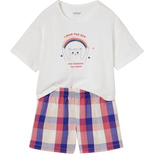 Pyjashort - Ruitjespatroon - 100% Katoen