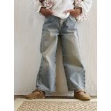 Wijde Jeans - Ongewassen Denim - 100% Katoen - Meisjes