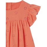Vertbaudet - Bloemetjesjurk - Jurk - Katoen - Geborduurd met Knoopsluiting