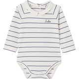 Rompertje - Lange Mouwen - Ecru - 100% Biologisch Katoen - Popeline Kraag