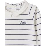 Rompertje - Lange Mouwen - Ecru - 100% Biologisch Katoen - Popeline Kraag