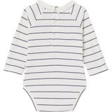 Rompertje - Lange Mouwen - Ecru - 100% Biologisch Katoen - Popeline Kraag