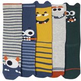 Vertbaudet - Set van 5 Paar - Huissokken - Multicolor - Zacht en Slijtvast Breisel