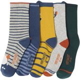 Vertbaudet - Set van 5 Paar - Huissokken - Multicolor - Zacht en Slijtvast Breisel